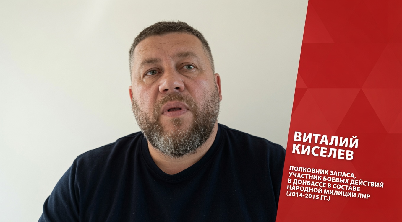 Виталий Киселев, полковник запаса, участник боевых действий в Донбассе в составе народной милиции ЛНР (2014–2015 гг.)