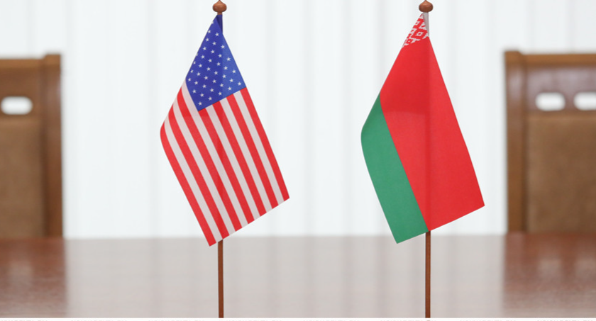 Флаги Беларуси и США. Фото БЕЛТА