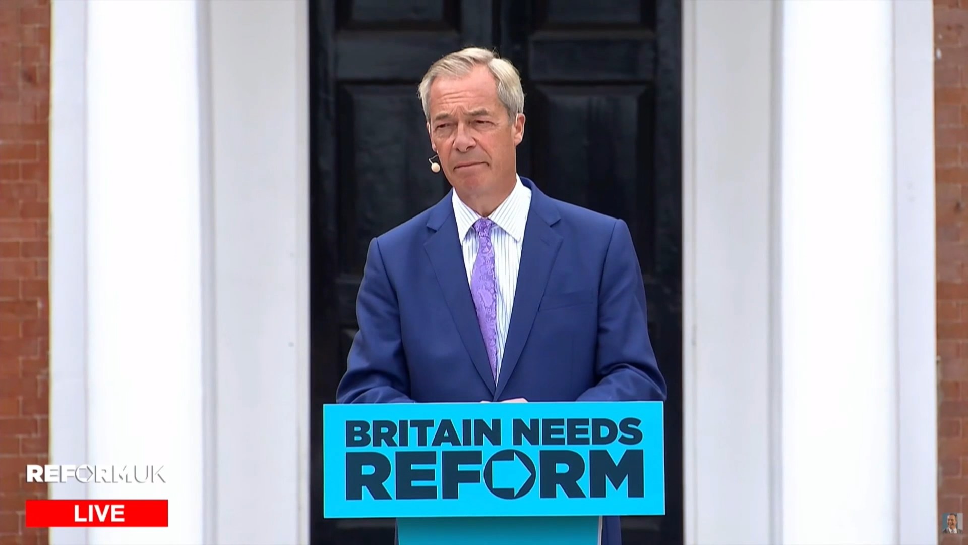Найджел Фарадж, лидер партии Reform UK