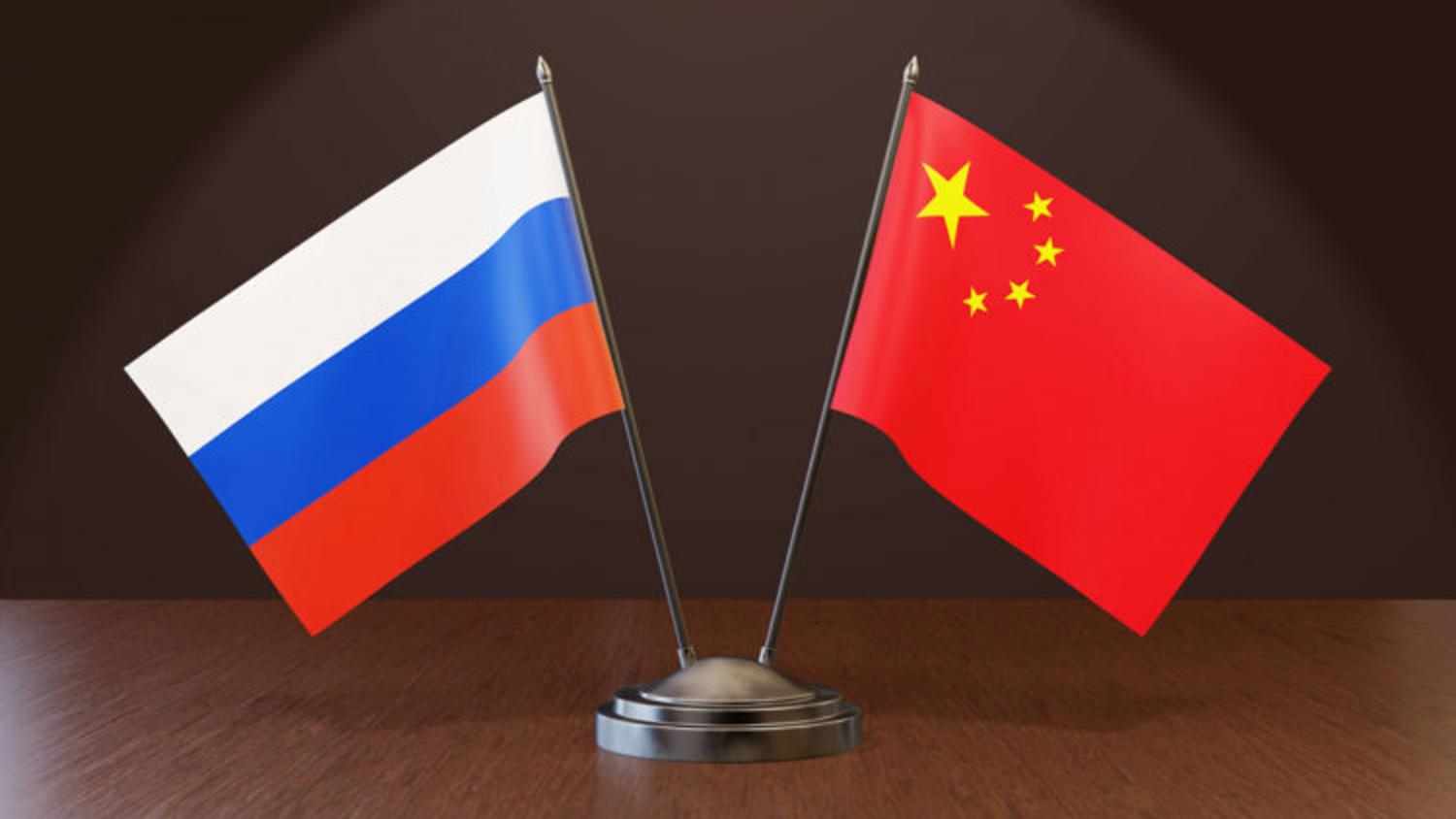 Флаги России и Китая Флаги России и Китая