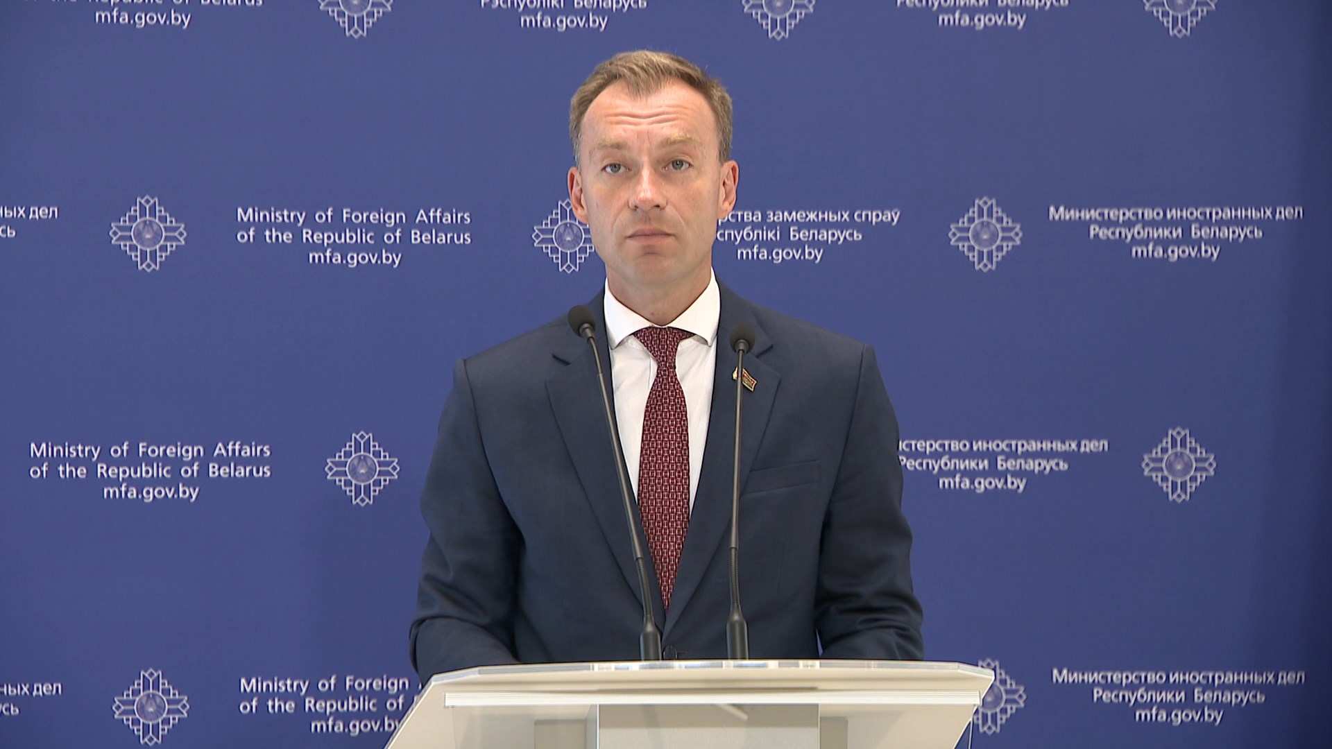 Руслан Варанков, начальник управления информации и цифровой дипломатии - пресс-секретарь МИД Беларуси