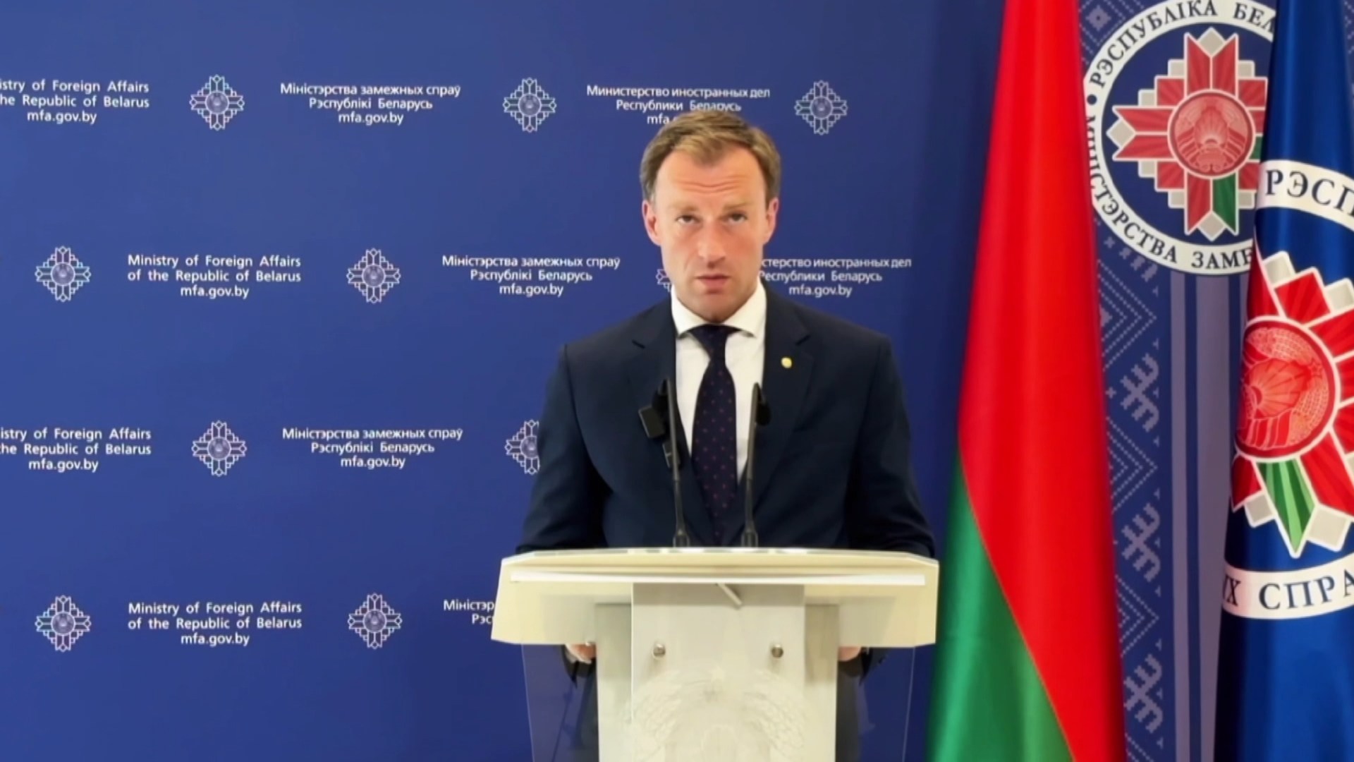 Руслан Варанков, начальник управления информации и цифровой дипломатии, пресс-секретарь МИД Беларуси