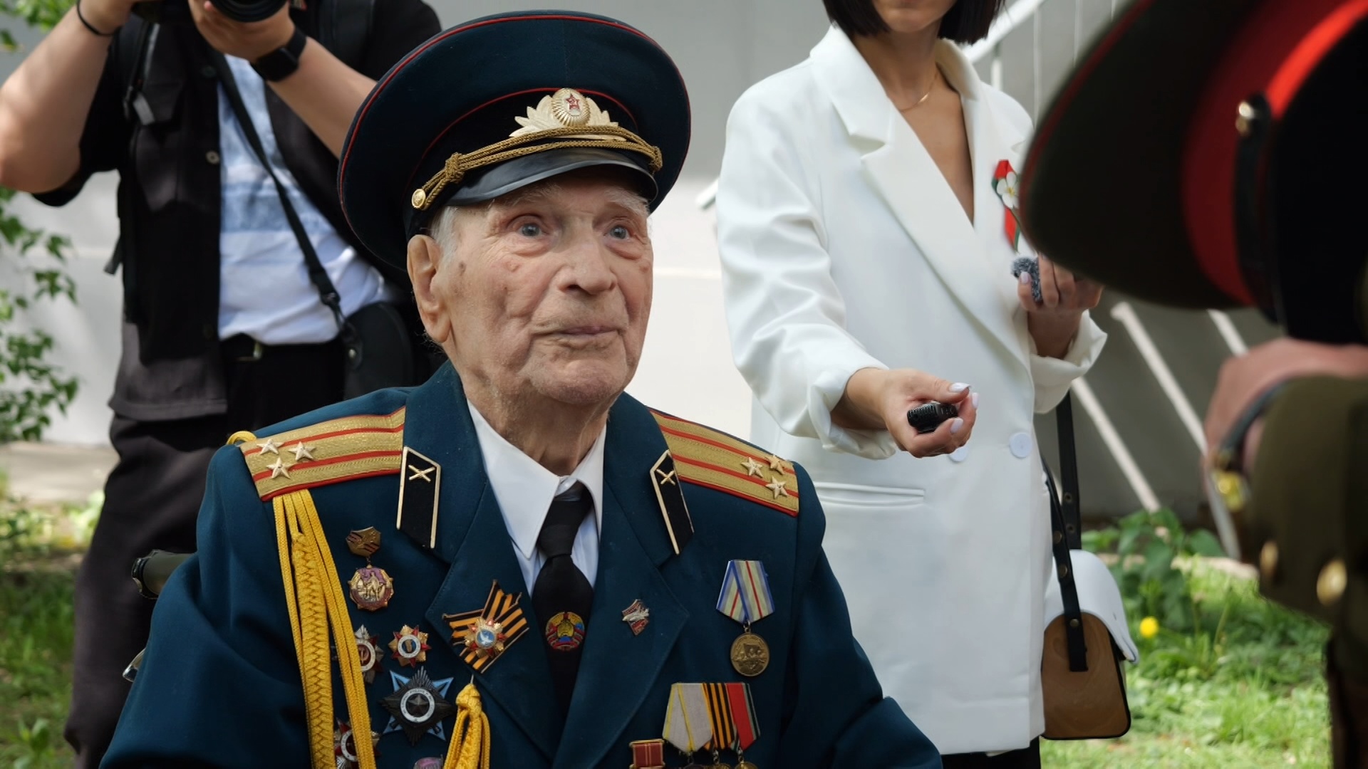 Михаил Шашков в эфире "Первого информационного" ветеран Великой Отечественной войны Михаил Шашков