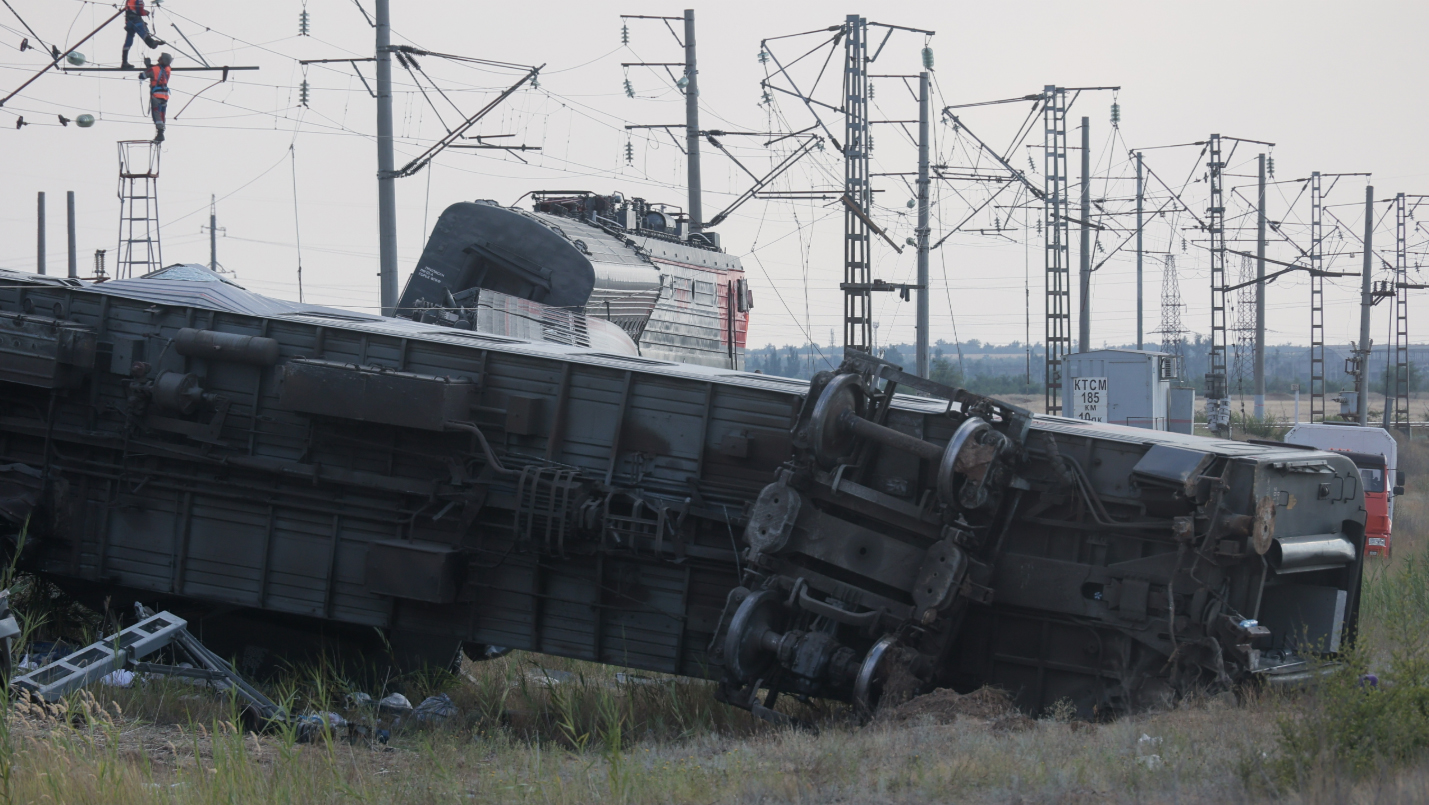 Столкновение поездов близ Братиславы. Фото ТАСС