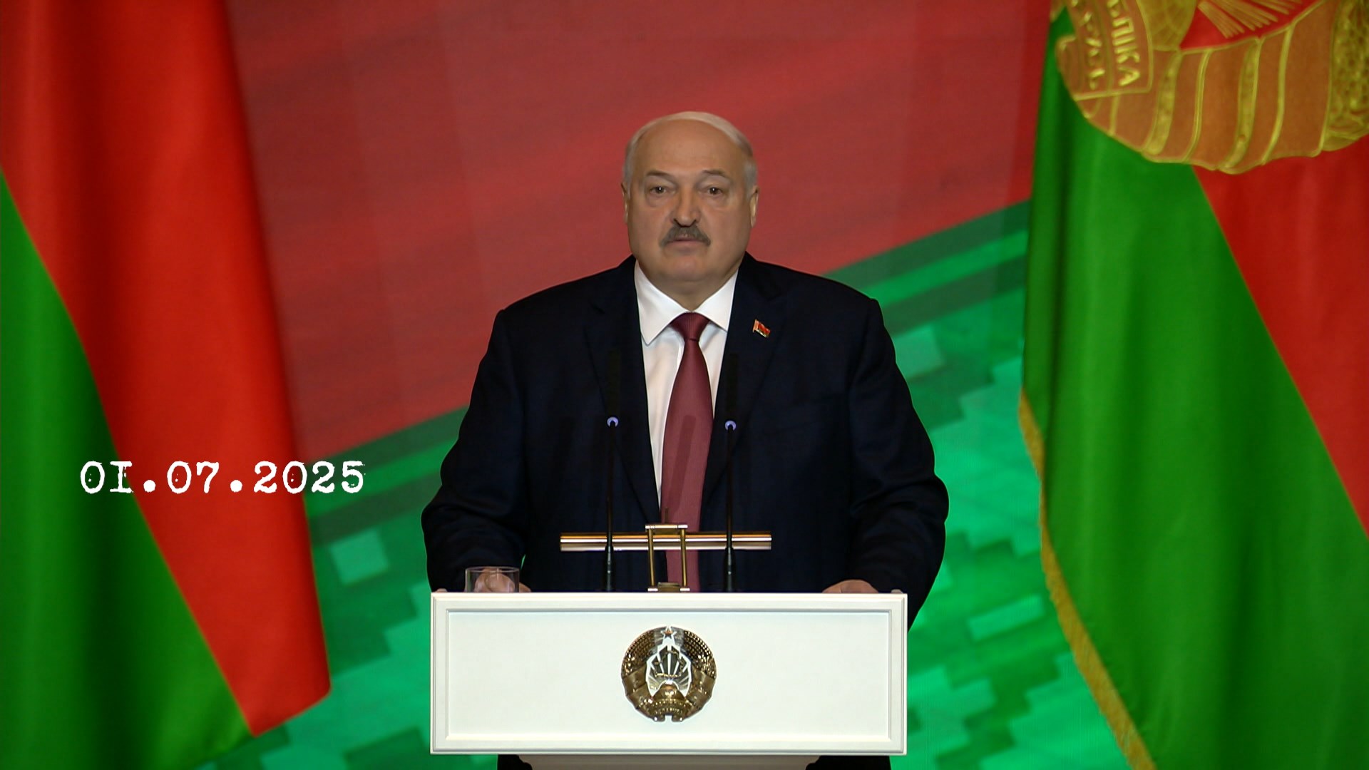 Александр Лукашенко на торжественном собрании по случаю Дня Независимости во Дворце Республики
