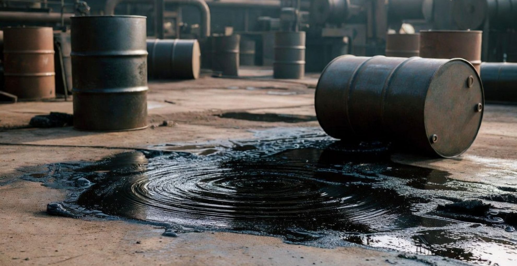 разлившаяся нефть