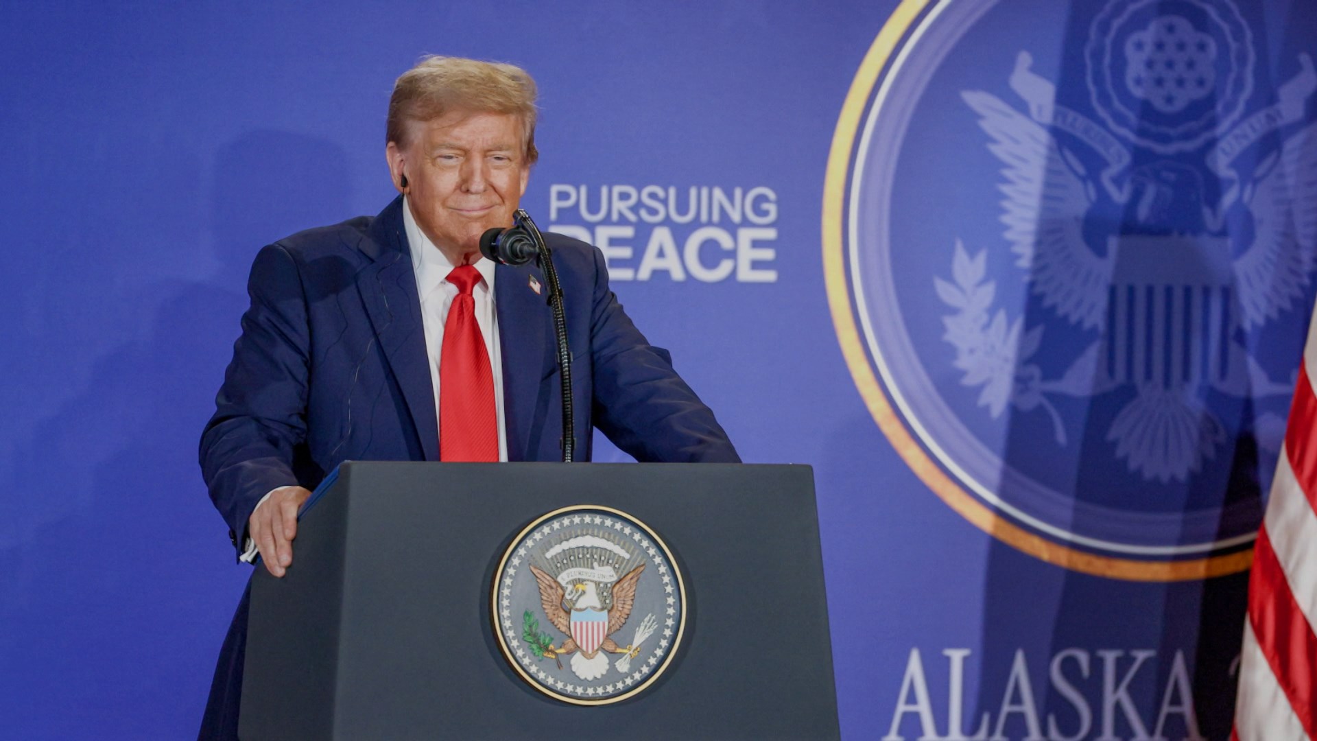Дональд Трамп на саммите в Анкоридже