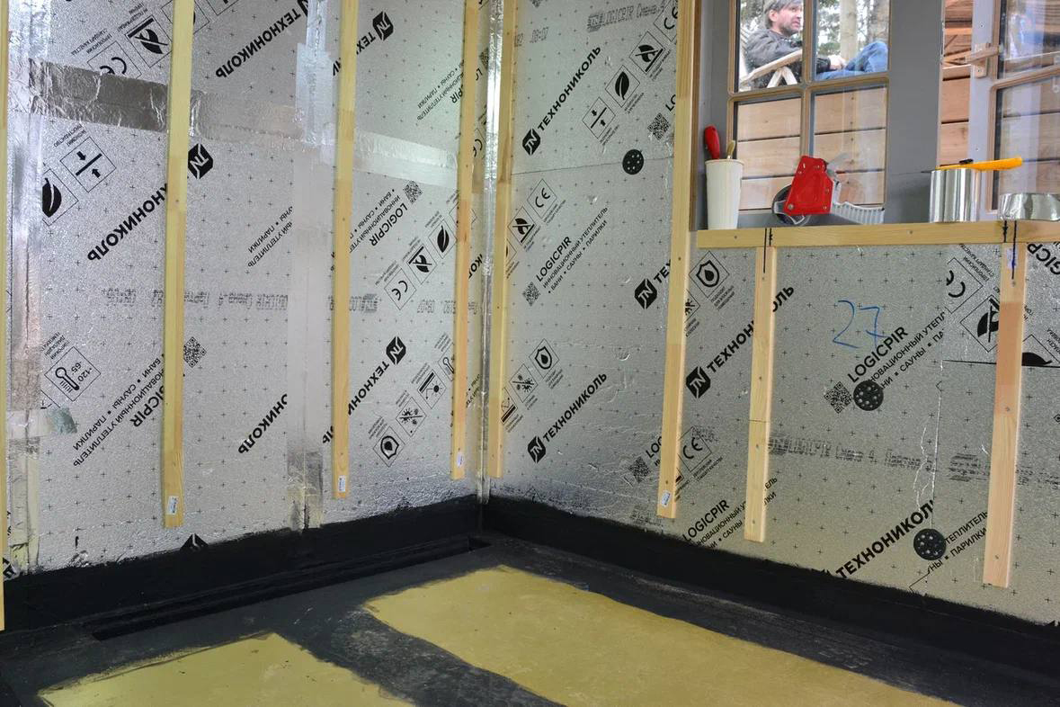 обшивка бани термоплитами Технониколь