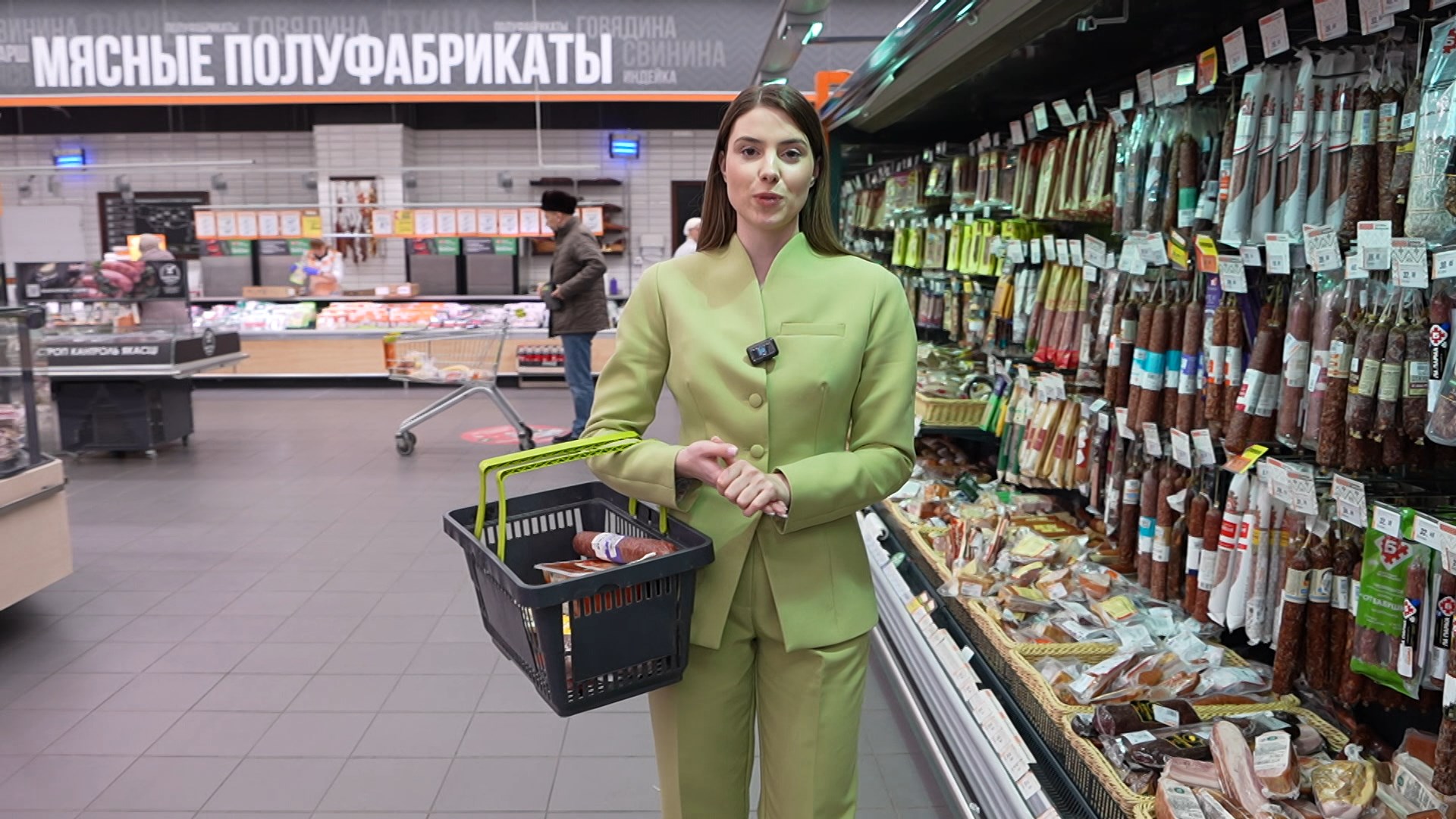 Дарья Рачко с продуктами
