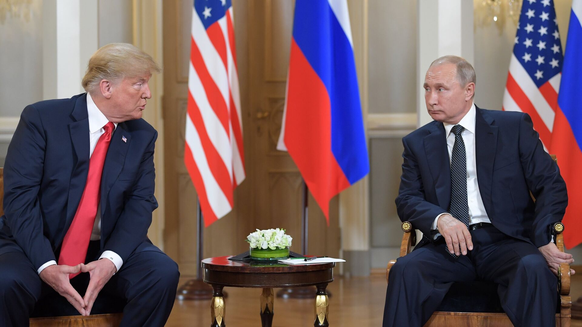 Президенты России и США Владимир Путин и Дональд Трампа