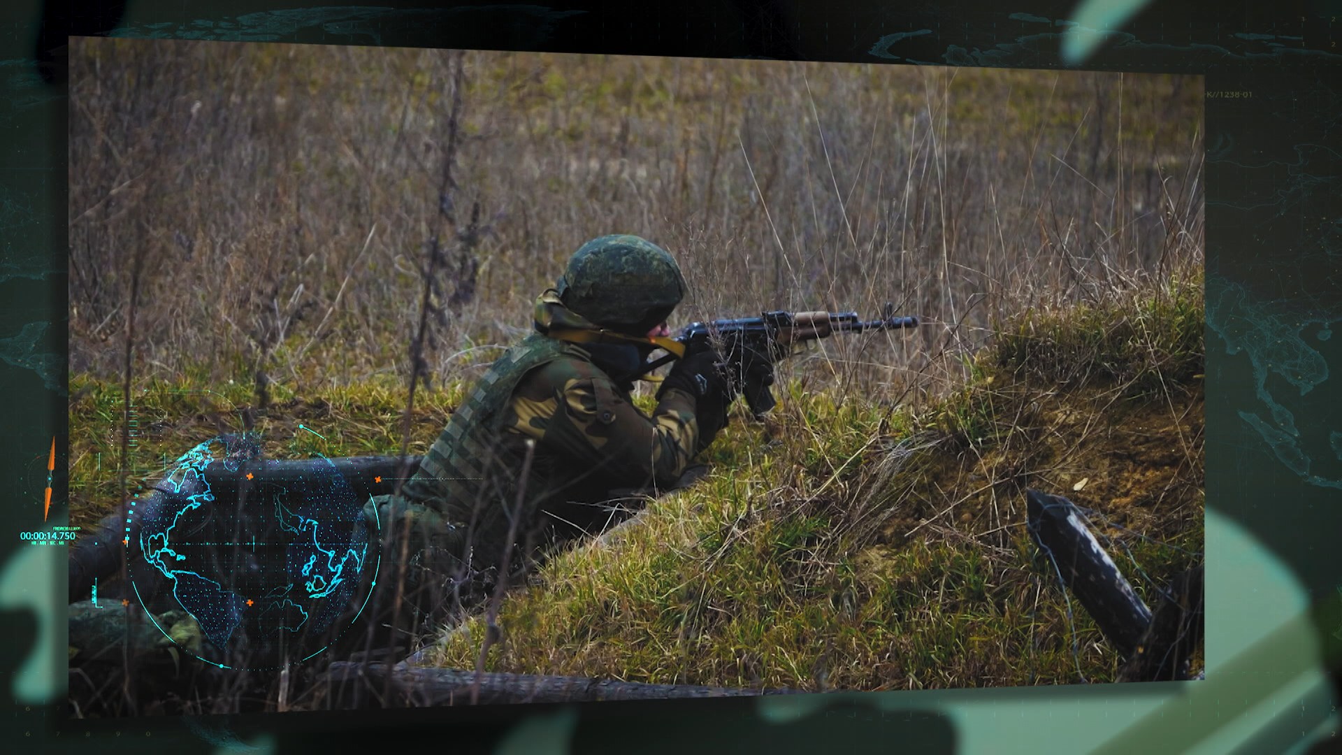 военный с оружием