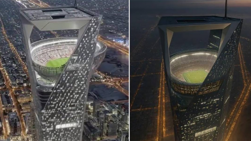 "Небесный стадион" в Саудовской Аравии "Небесный стадион" скриншот из видео championat_com