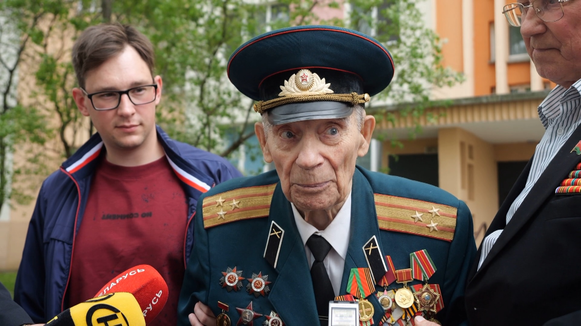 Владимир Бородин в эфире "Первого информационного" ветеран Великой Отечественной войны Владимир Бородин