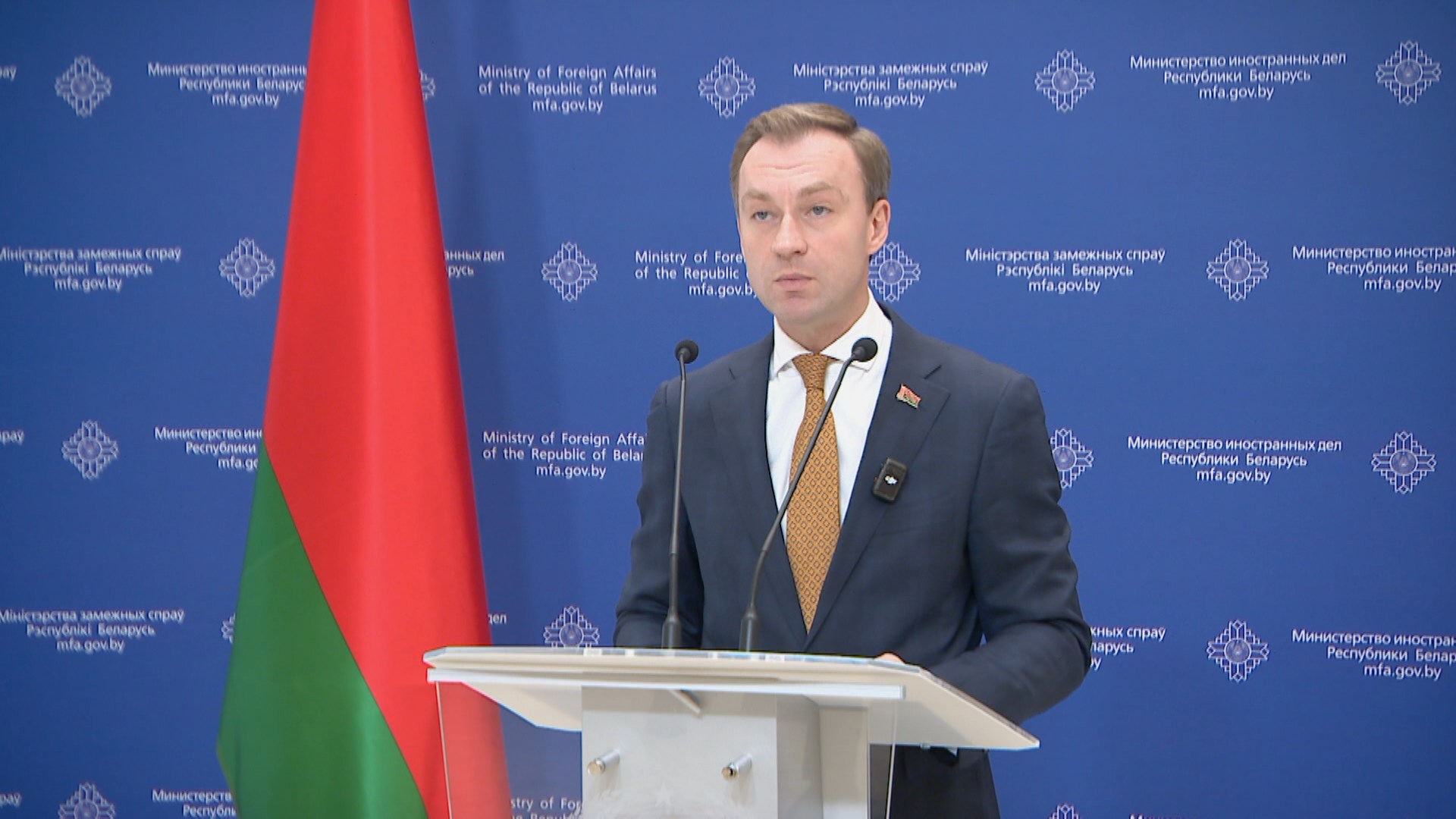 Руслан Варанков, начальник управления информации и цифровой дипломатии, пресс-секретарь МИД Беларуси