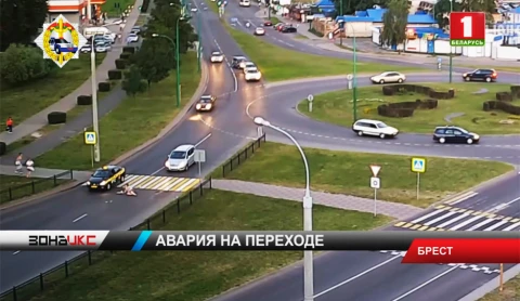 В Бресте таксист наехал на девушку на пешеходном переходе В Бресте таксист наехал на девушку на пешеходном переходе