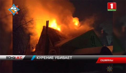Удалось избежать человеческих потерь на пожаре в Ошмянах Удалось избежать человеческих потерь на пожаре в Ошмянах