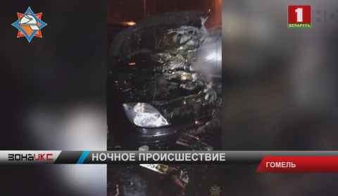 В Гомеле ночью горели две машины В Гомеле ночью горели две машины