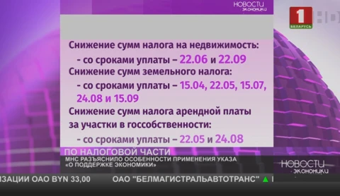 МНС разъяснило особенности применения указа "О поддержке экономики" МНС разъяснило особенности применения указа "О поддержке экономики"