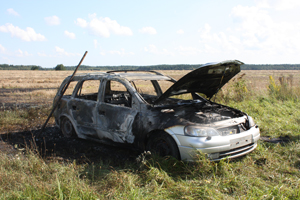 Не прайшло і паўгода… як згарэў яшчэ адзін аўтамабіль