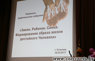 Общерайонное родительское собрание прошло в Островце 8 апреля
