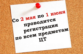Инфографика: Регистрация для участия в ЦТ