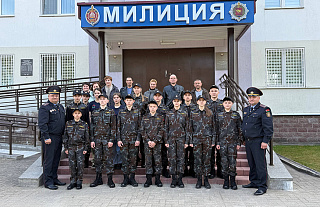 В Островецком РОВД прошёл открытый урок для воспитанников ВПК «Прорыв»