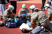Фотофакт. В Островце проходят соревнования среди гражданских формирований пожарных дружин