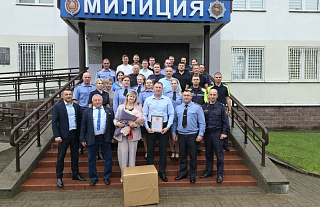 Двойное событие: как в Островецком РОВД Сергея Володько провожали на заслуженный отдых