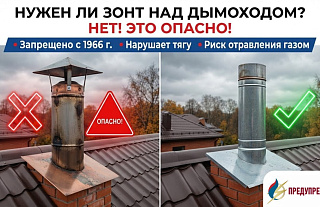 Нужен ли зонт над дымовым каналом?