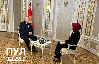 Лукашенко дает интервью турецкой телерадиокомпании TRT