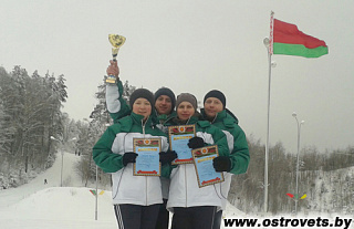 Команда островецких милиционеров заняла первое место на чемпионате управления внутренних дел Гродненского облисполкома по лыжным гонкам
