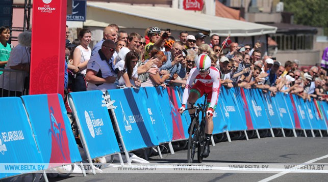 Белорусский велосипедист Василий Кириенко выиграл гонку с раздельным стартом на II Европейских играх