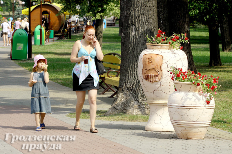 На улицах Гродно появились оригинальные цветочницы
