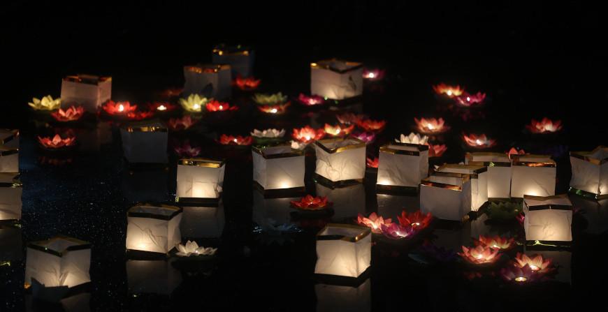 ФОТОФАКТ: Фестиваль водных фонариков провели в Гродно