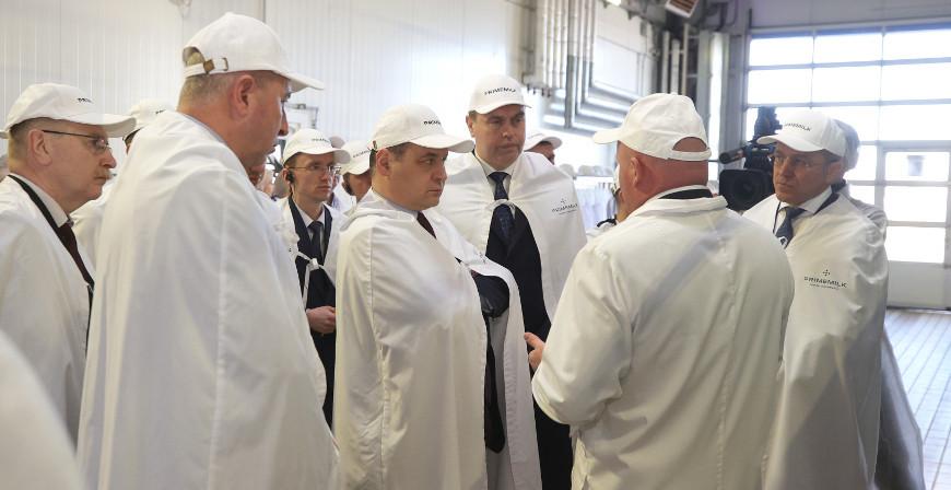 Роман Головченко посетил завод "Праймилк" в Щучине