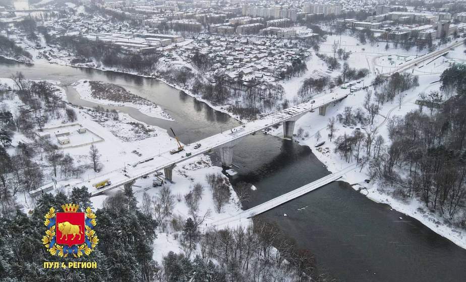 В Гродно продолжаются работы по капитальному ремонту моста по улице Поповича