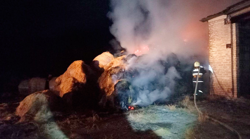 В Слонимском районе горело 20 т сена