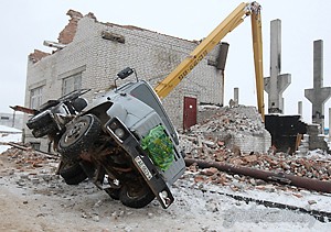 В Гродно опрокинулась автовышка: есть жертвы (ФОТО)