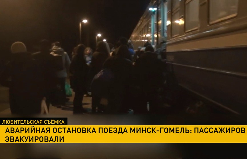 Аварийная остановка поезда Минск-Гомель: БЖД выясняет причину 