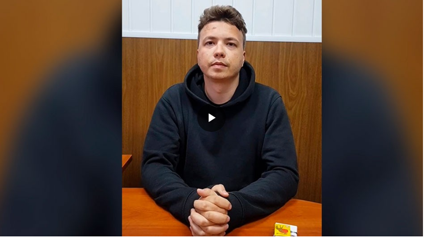 Появилось первое видео с Романом Протасевичем после задержания