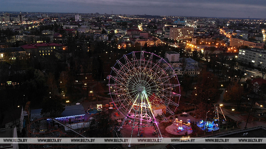 Вечерние огни города над Неманом