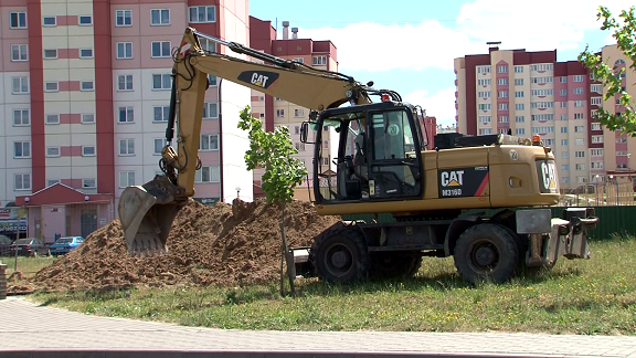 Началось  строительство  мини-рынка в микрорайоне Ольшанка в Гродно (+видео)