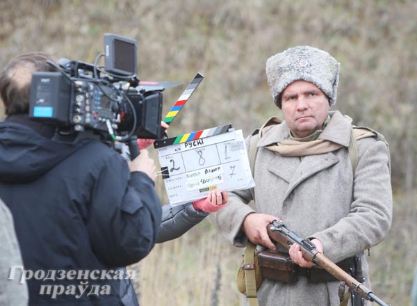 На Ваўкавышчыне каля мелавых кар’ераў здымаецца фільм “Рускі” (ФОТА)