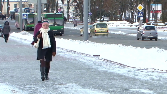 Первые жертвы морозов и гололедицы на улицах Гродно (+Видео)