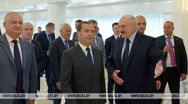 Александр Лукашенко во Дворце Независимости принял высоких гостей II Европейских игр