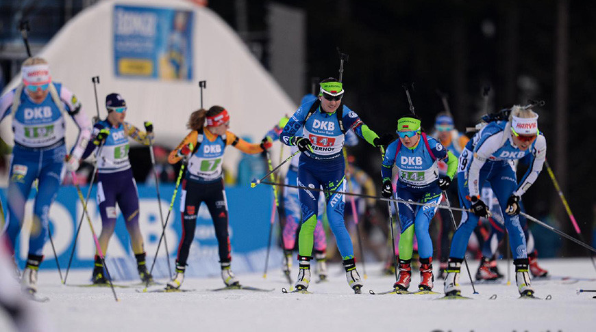 Сборная Беларуси заняла второе место в женской эстафете на этапе КМ по биатлону в Оберхофе
