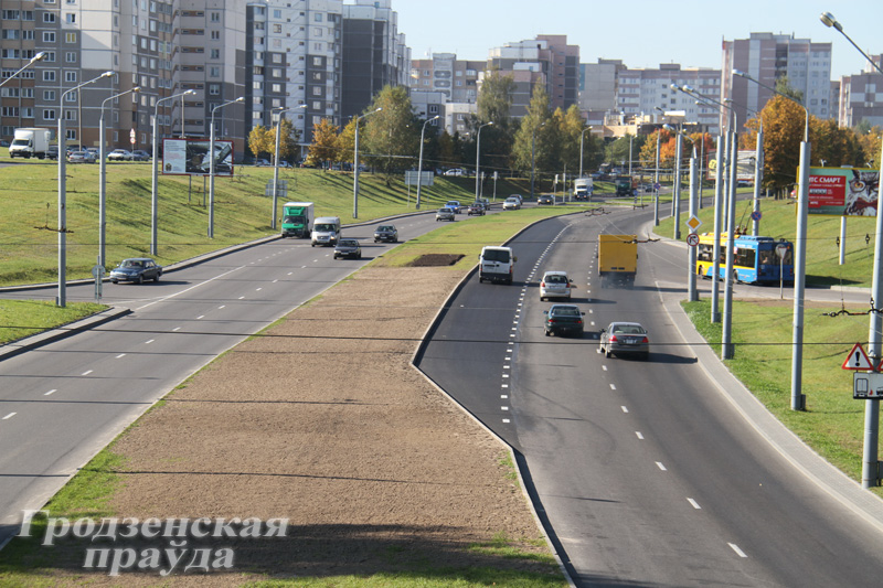 Проспект Клецкова в Гродно разгрузили