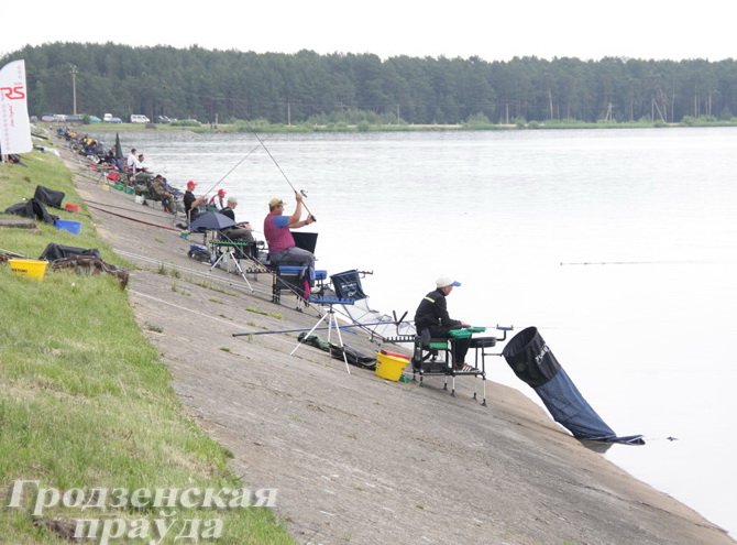 На Зельвенском водохранилище прошел республиканский чемпионат по рыбной ловле методом фидер