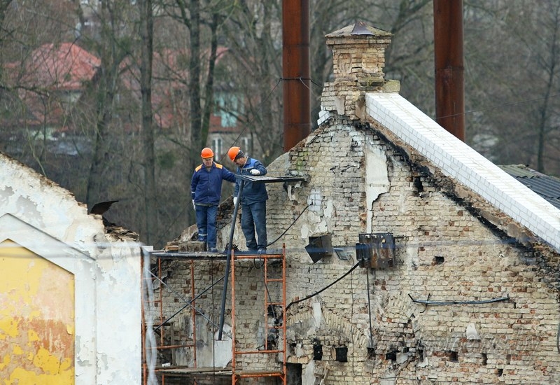 На бывшем Гродненском пивзаводе начались работы по восстановлению кровли
