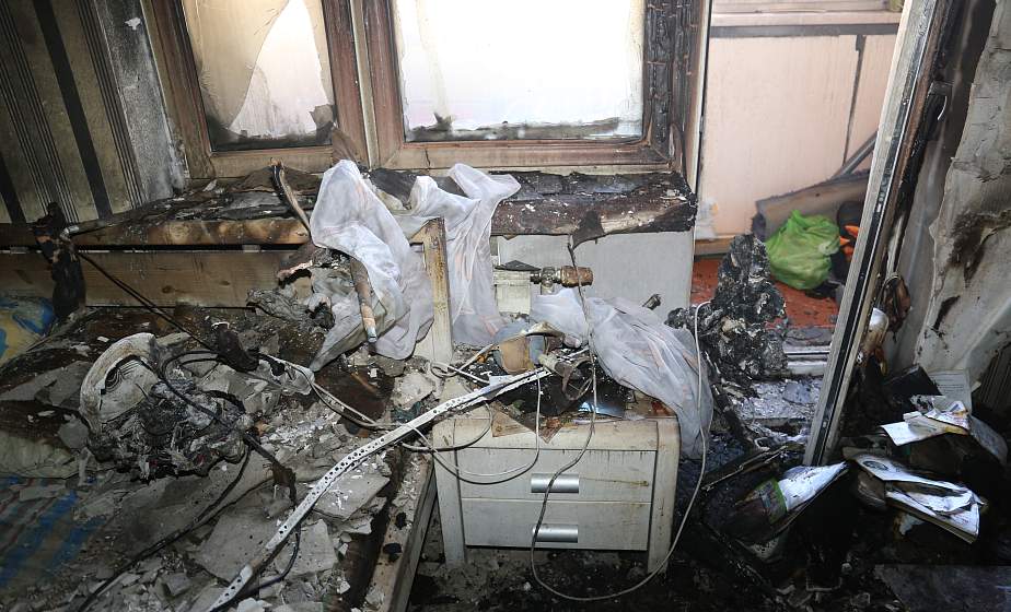 В Гродно на Малыщинской ночью горела квартира: никто не пострадал